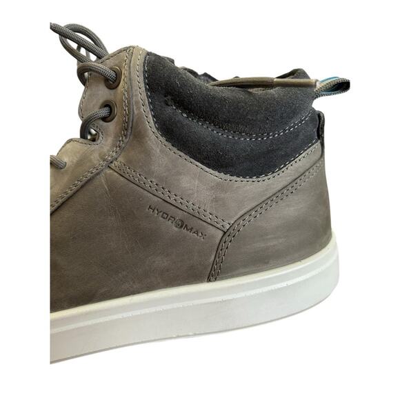 ECCO Men's Kyle Hi-Top Waterproof Hydromax Sneaker Gray Leather Mens size 47 - Picture 10 of 10